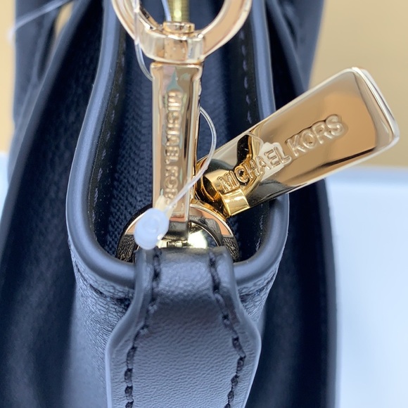 Michael Kors Avril Small Leather Top-Zip Satchel Black color NWT - Picture 14 of 16